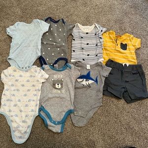 Lot of baby boy onies and outfit